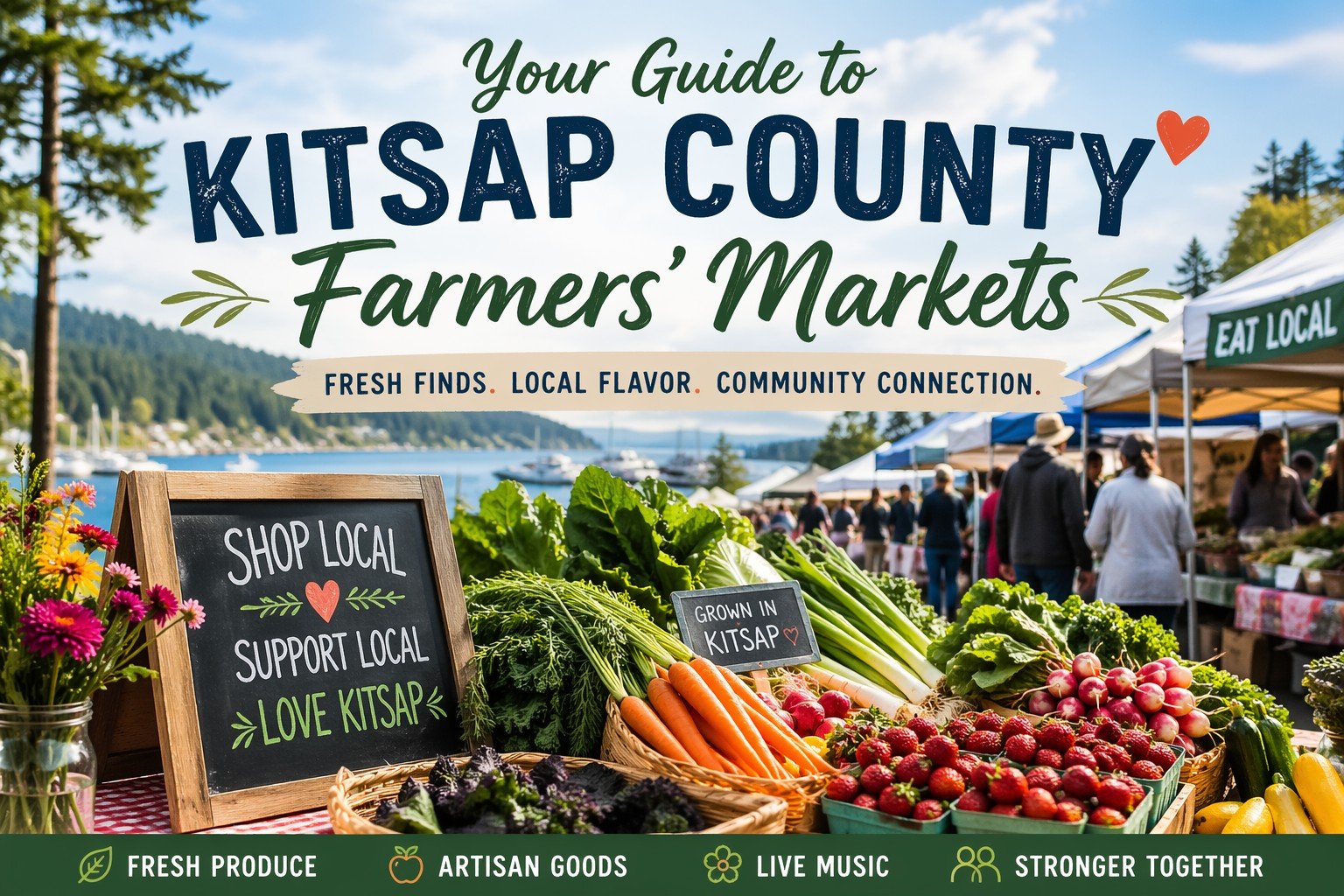 Kitsap County farmers market with fresh local produce